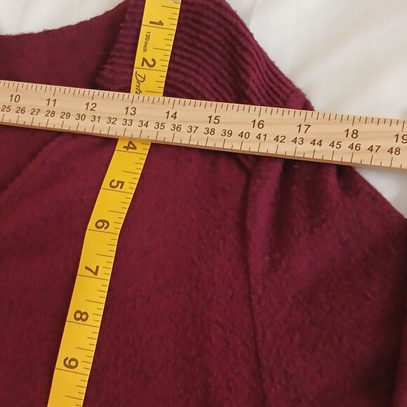 Apt. 9 Women’s L Burgundy Sweater Dress Knit Long Sleeve Wrap Tie Waist NWT - Picture 11 of 15